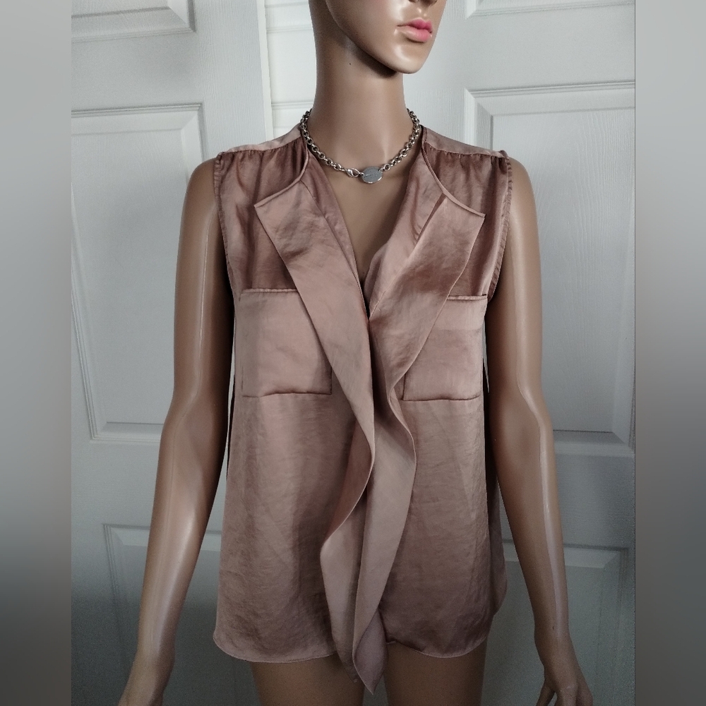 By Malene Birger Dusty Rose Satin Sleeveless Blouse